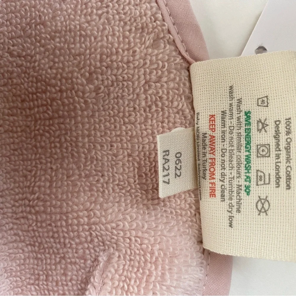 MORI Bunny Hooded Bath Towel and Pre-Washed Muslin Regular Swaddle & Burp Cloth